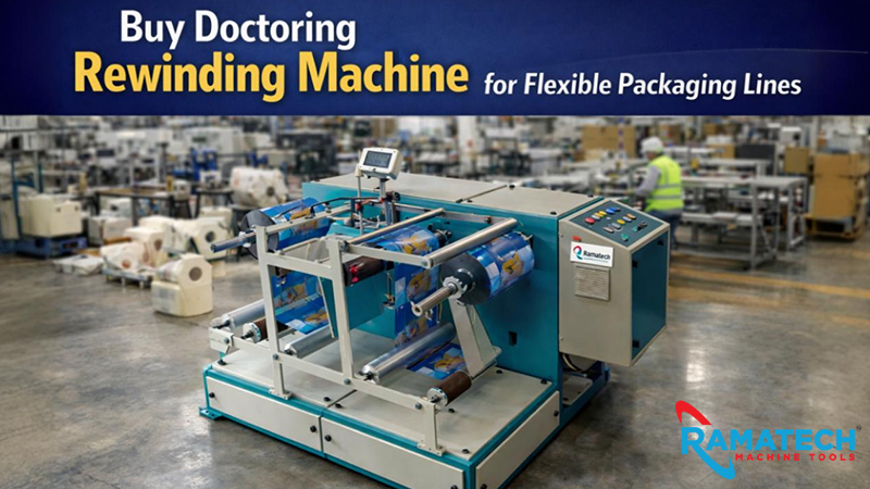 Buy Doctoring Rewinding Machine For Flexible Packaging Lines