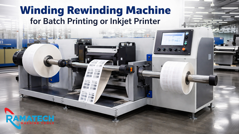 Winding Rewinding Machine For Batch Printing Or Inkjet Printer
